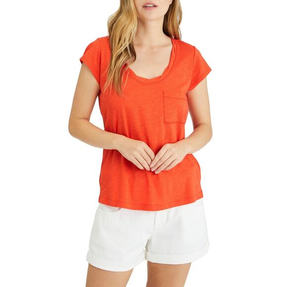 Sanctuary Traveler Twist Neck Cotton Blend Top Orange Size XS 0613 - Picture 1 of 3